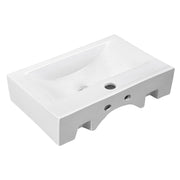 TheLAShop Wall Mount Sink with Drain & Tray Rectanglar 18x12 Image