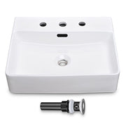 TheLAShop 3-Hole Bathroom Sink Overflow & Pop Up Drain 20"x16" Image