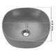 TheLAShop 16 inch Vessel Sink with Pop Up Drain Gray Image