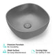 TheLAShop 16 inch Vessel Sink with Pop Up Drain Gray Image