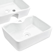 TheLAShop White Vessel Sink Ceramic Raised Sink 19x15 Image