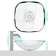 TheLAShop 16 inch Square Glass Vessel Sink Bathroom Vanity Basin Image