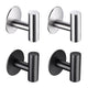 TheLAShop 2-Pack Robe Hooks Stainless Steel Holders w/ Sticker Image