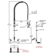 TheLAShop Commercial Pre-Rinse Faucet with Sprayer Wall Mount Tilt Add-On Image