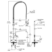 TheLAShop Commercial Pre-Rinse Faucet with Sprayer Deck Mount Image