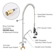 TheLAShop Commercial Pre-Rinse Faucet with Sprayer Deck Mount Image