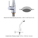 TheLAShop Kitchen Faucet with Sprayer Pull-out Stainless Steel 13" Image