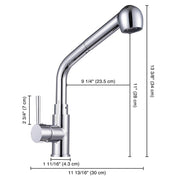 TheLAShop Kitchen Faucet with Sprayer Pull-out Stainless Steel 13" Image