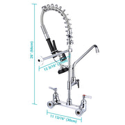 TheLAShop Commercial Pre-Rinse Faucet with Sprayer Wall Mount, 26 in Image