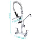 TheLAShop Commercial Pre-Rinse Faucet with Sprayer Wall Mount, 26 in Image