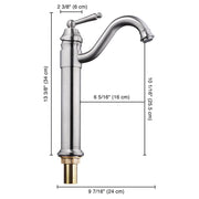 TheLAShop 13" Bathroom Vessel Sink Faucet Brushed Nickel Image