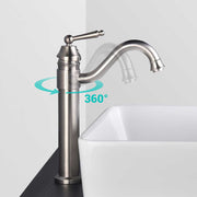 TheLAShop 13" Bathroom Vessel Sink Faucet Brushed Nickel Image