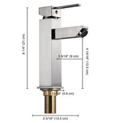 TheLAShop Bathroom Faucet Single Handle Square Hot & Cold 8"H Image