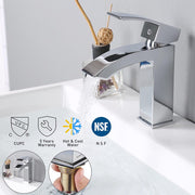 TheLAShop Bathroom Faucet Single Handle Square Hot & Cold 7"H Image