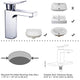 TheLAShop Bathroom Faucet Single Handle Square Hot & Cold 7.5"H Image