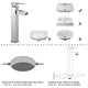 TheLAShop Bathroom Vessel Faucet Hot & Cold 12"H Square Image