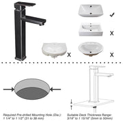 TheLAShop Bath Lavatory Vessel Sink Faucet 11.8" Square Image