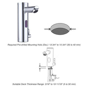 TheLAShop Motion Sensor Touchless Faucet Hot & Cold 8" Image