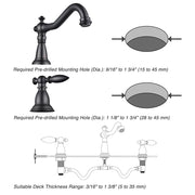 TheLAShop Widespread Bathroom Sink Faucet 2-Handle 6"H Image