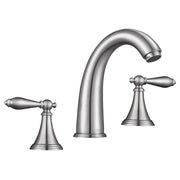 TheLAShop Widespread Bathroom Sink Faucet 2-Handle 6.7"H, Brushed Nickel Image