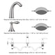 TheLAShop Widespread Bathroom Sink Faucet 2-Handle 6.7"H Image