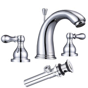 TheLAShop Widespread Bathroom Sink Faucet 2-Handle w/ Drain 4.7"H, Chrome Image