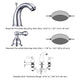 TheLAShop Widespread Bathroom Sink Faucet 2-Handle w/ Drain 4.7"H Image