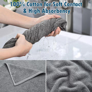 TheLAShop Hotel Bath Towel Grey 28"x53" Spun Cotton 380gsm Image