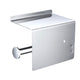 TheLAShop Toilet Roll Holder with Shelf Wall Mounted Stainless Steel Image