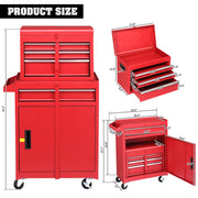 TheLAShop Rolling Tool Cabinet Combo 4-Drawer with Locking System 20" Image