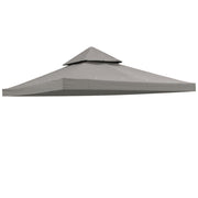 TheLAShop 8x8 ft Gazebo Canopy Top Replacement Gray Image