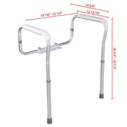 TheLAShop Adjustable Toilet Safety Frame Rail Grab Bar 375lbs Support Image