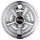 TheLAShop 8" SS Chrome Golf Cart Hub Caps Set of 4 Wheel Covers Image