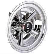 TheLAShop 8" SS Chrome Golf Cart Hub Caps Set of 4 Wheel Covers Image