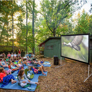 TheLAShop 135" 16:9 Portable Outdoor Projector Screen w/ Frame Freestanding Bag Image