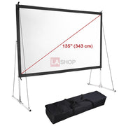 TheLAShop 135" 16:9 Portable Outdoor Projector Screen w/ Frame Freestanding Bag Image