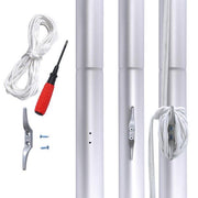 TheLAShop 20 ft Aluminum Sectional Flagpole Kit with US Flag Image