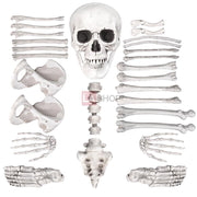 TheLAShop 28Pc Bag of Skeleton Bones Props Set Halloween Party Decor Image