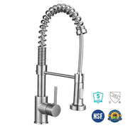 TheLAShop Pull-down Kitchen Faucet Single Handle Brushed Nickel Image