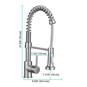 TheLAShop Pull-down Kitchen Faucet Single Handle Brushed Nickel Image